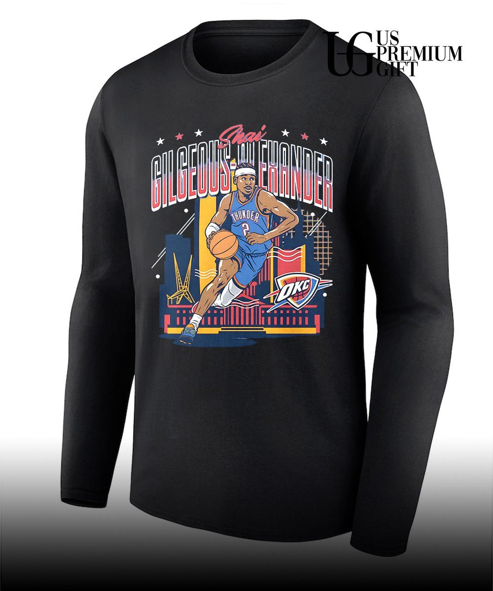 Shai Gilgeous-Alexander Oklahoma City Thunder NBA Skyline City signature shirt Unisex