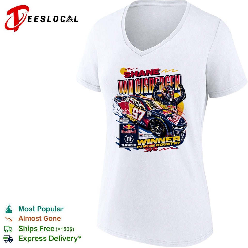 Shane van Gisbergen Trackhouse Racing NASCAR Cup Series Winner in Wine Country shirt Unisex