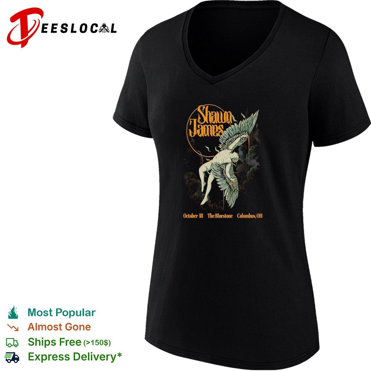 Shawn James the Bluestone Columbus Ohio tour shirt Unisex