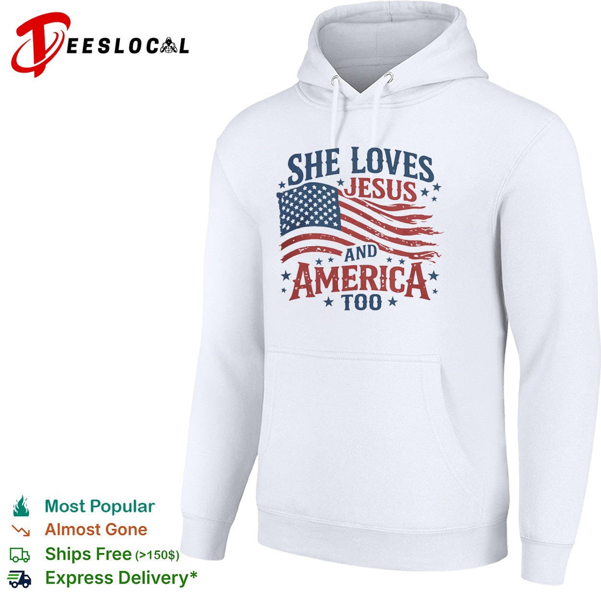 She Loves Jesus and America Too shirt Unisex