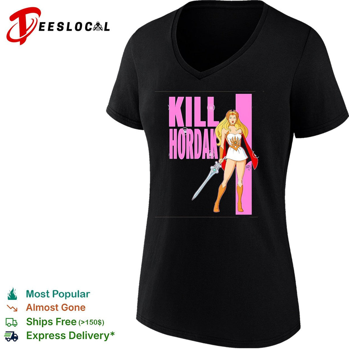 She-Ra warrior princess sword Kill Hordan battle retro cartoon art shirt Unisex