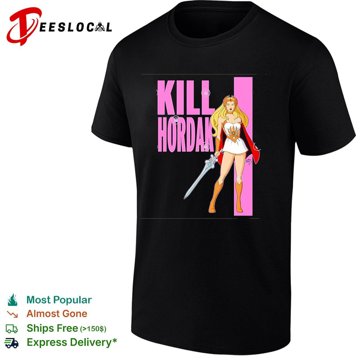 She-Ra warrior princess sword Kill Hordan battle retro cartoon art shirt Unisex