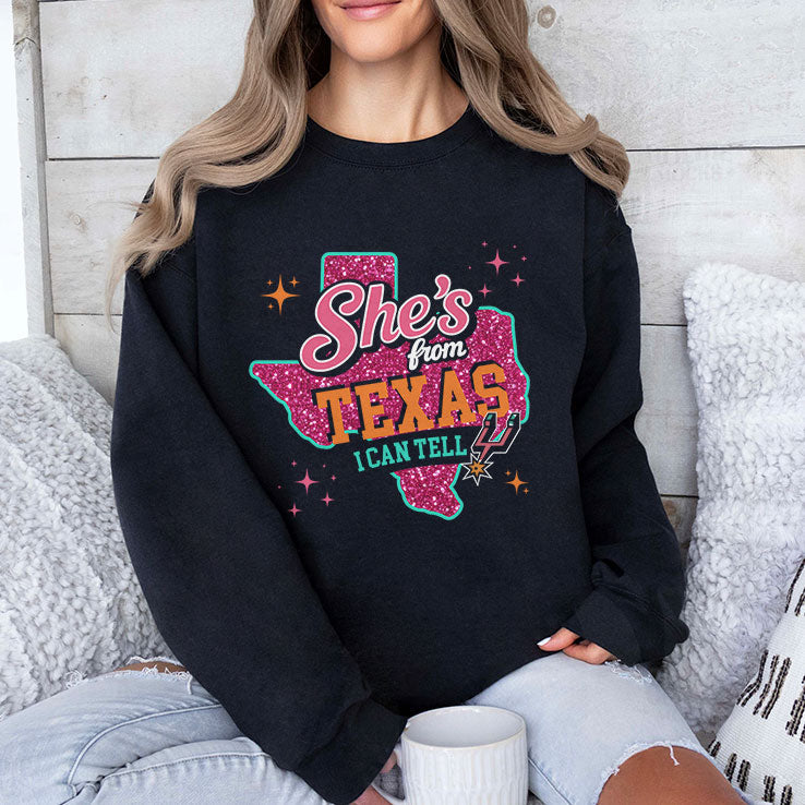 She’s From Texas I Can Tell San Antonio Spurs T Shirt Unisex
