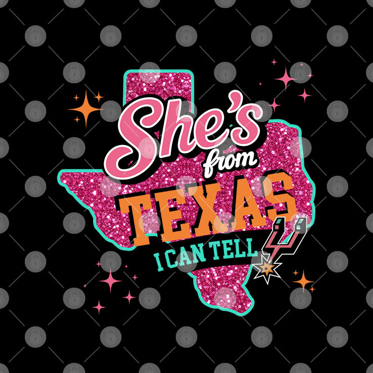 She’s From Texas I Can Tell San Antonio Spurs T Shirt Unisex