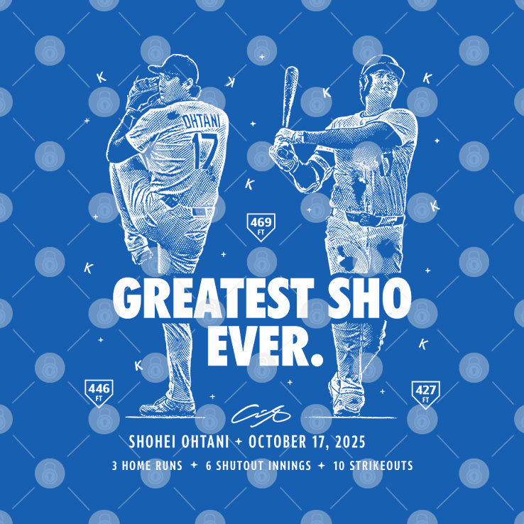 Shohei Ohtani Greatest Sho Ever October 17 2025 Los Angeles Dodgers T Shirt Unisex