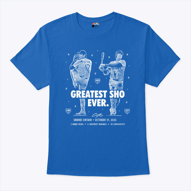 Shohei Ohtani Greatest Sho Ever October 17 2025 Los Angeles Dodgers T Shirt Unisex