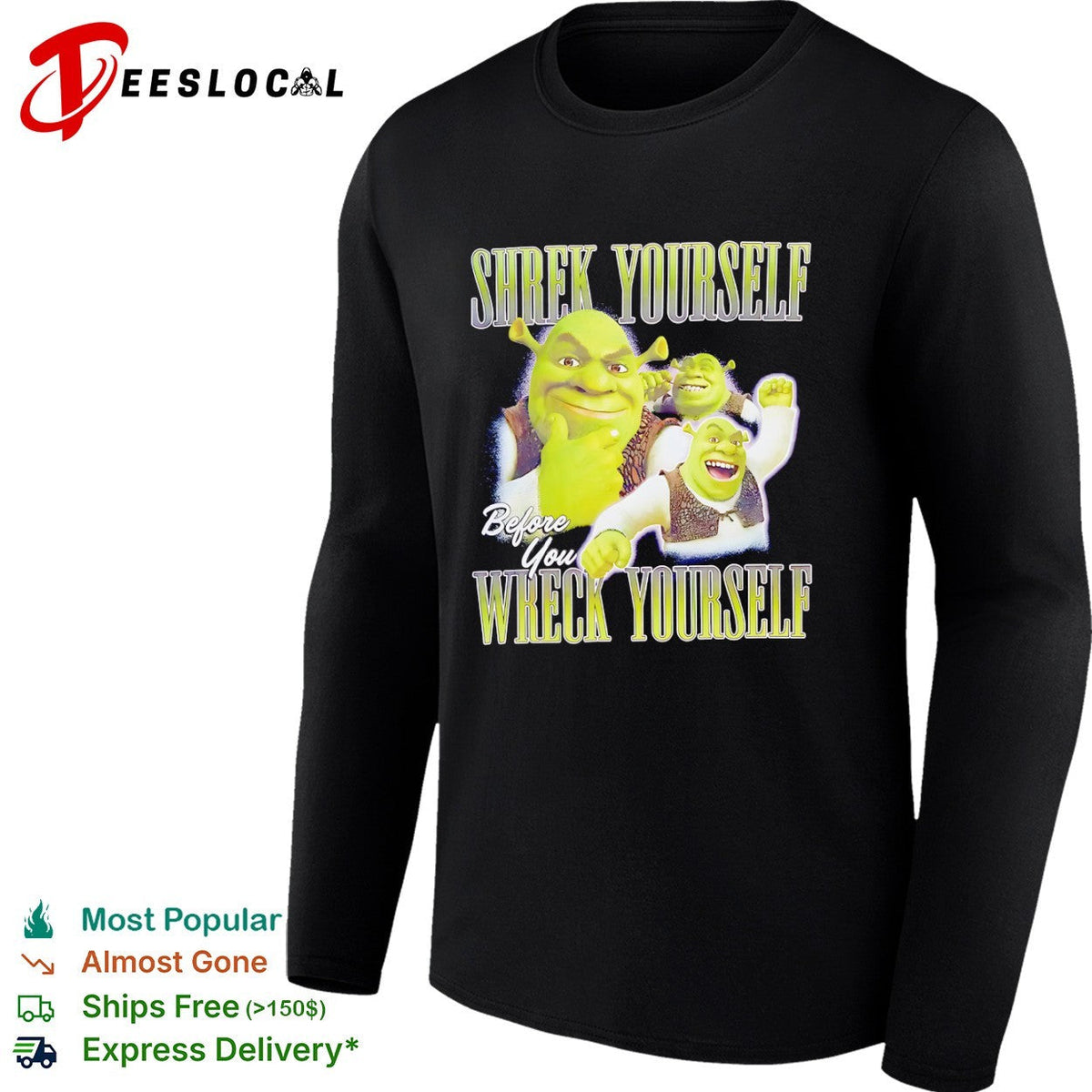 Shrek Yourself before You Wreck Yourself Shrek DreamWorks Animation parody shirt Unisex