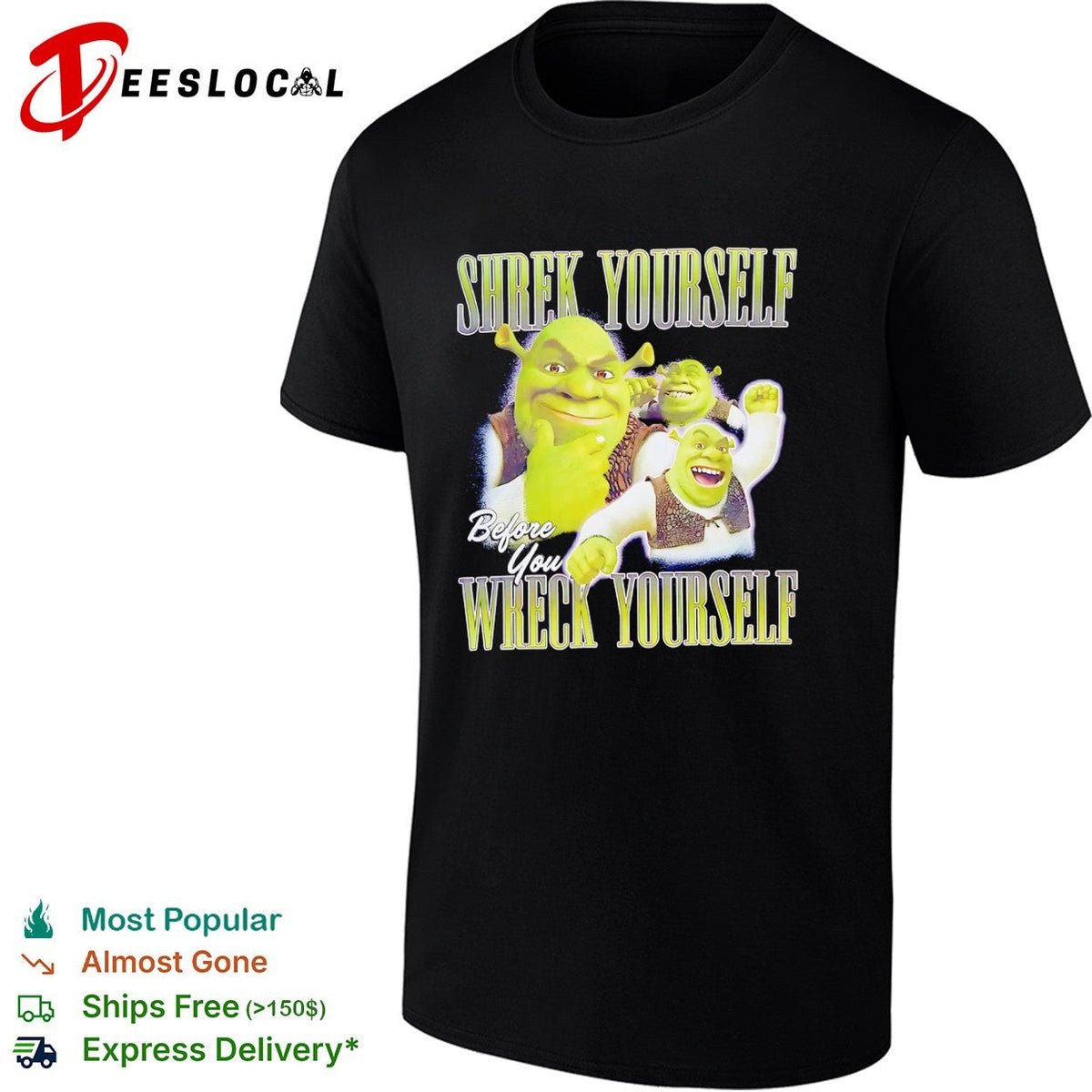 Shrek Yourself before You Wreck Yourself Shrek DreamWorks Animation parody shirt Unisex