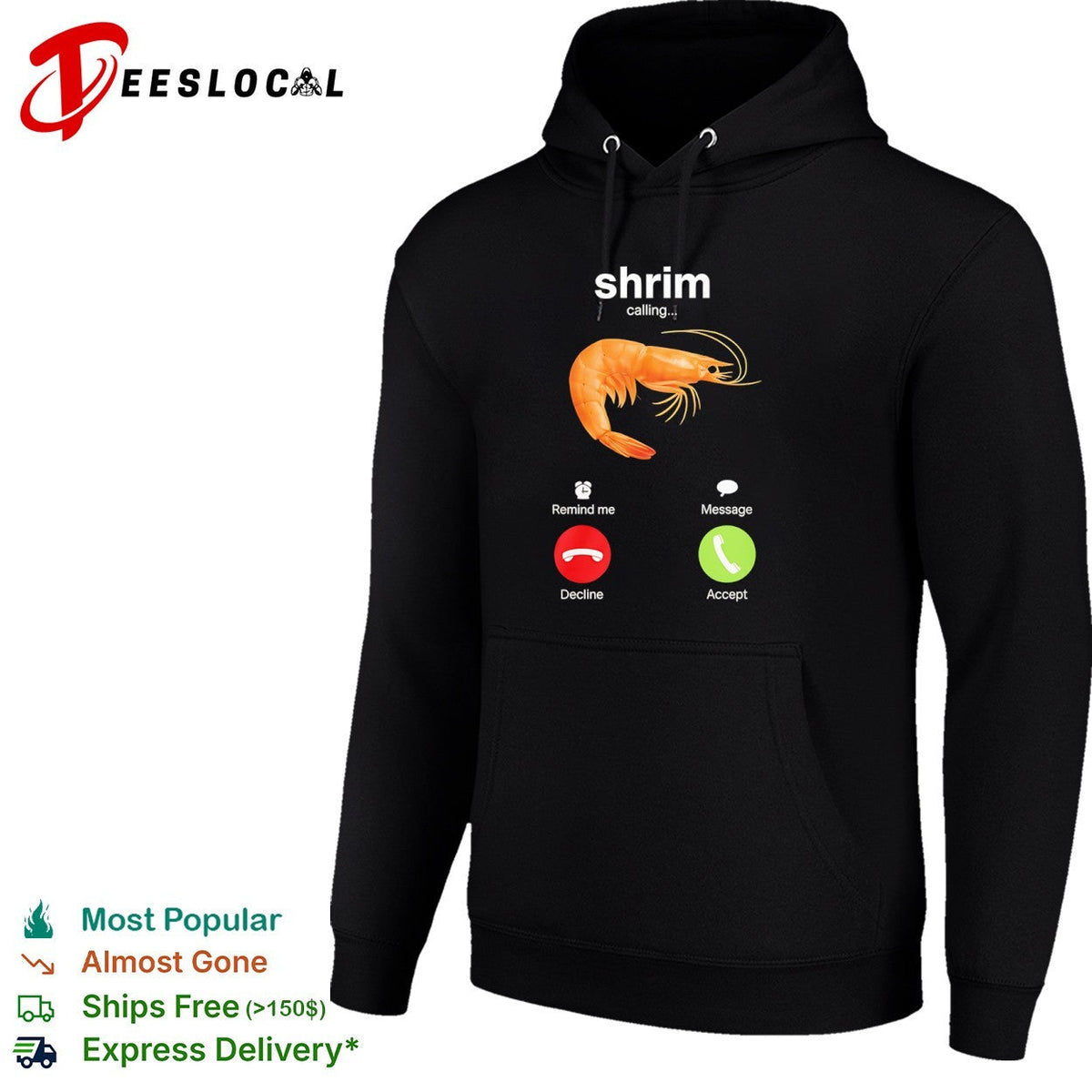 Shrim calling incoming phone screen shirt Unisex