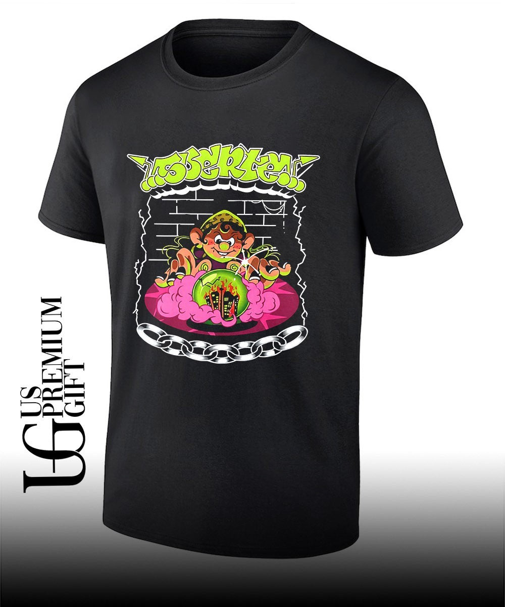 Siberia Streetwear Fortune Teller Wizard Crystal Ball Burning City shirt Unisex