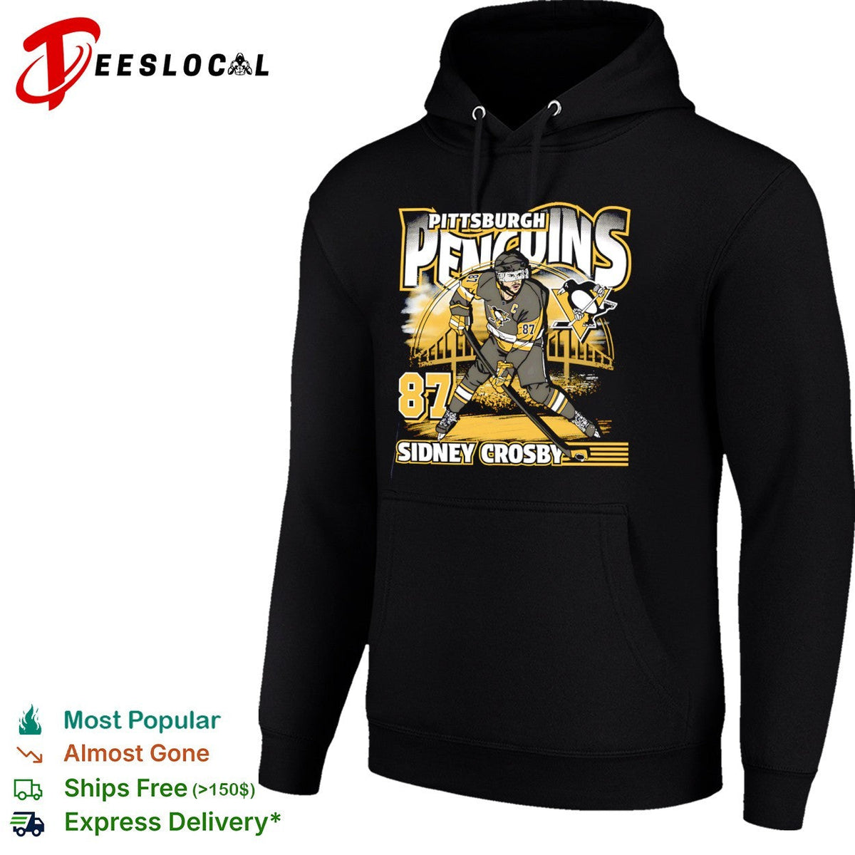 Sidney Crosby Pittsburgh Penguins NHL 87 shirt Unisex