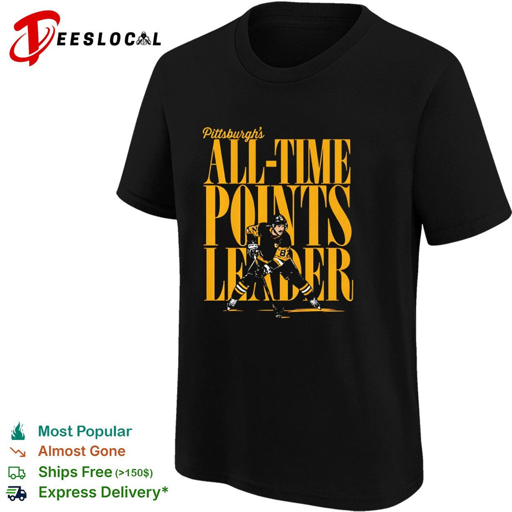 Sidney Crosby Pittsburgh Penguins NHL all time points leader shirt Unisex