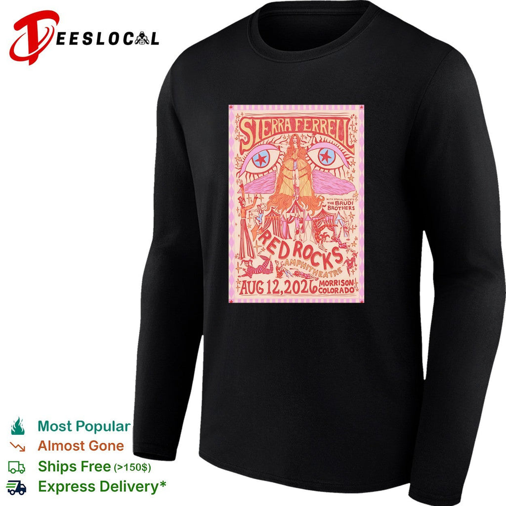 Sierra Ferrell Red Rocks Aug 12 2026 Morrison Colorado pink version poster shirt Unisex