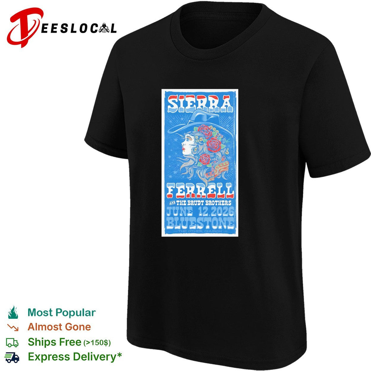 Sierra Ferrell the Brute Brothers Bluestone June 22 2026 concert poster shirt Unisex