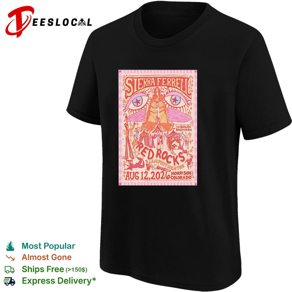 Sierra Ferrell the Brute Brothers Red Rocks Aug 12 2026 Morrison Colorado poster shirt Unisex