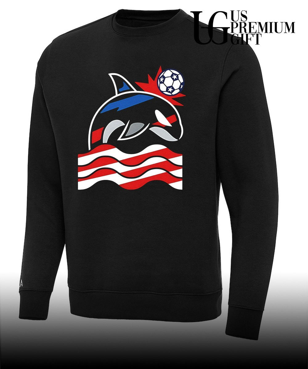 Simply Wild Whale Stars and Stripes Soccer shirt Unisex