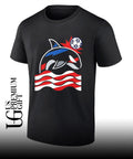 Simply Wild Whale Stars and Stripes Soccer shirt Unisex