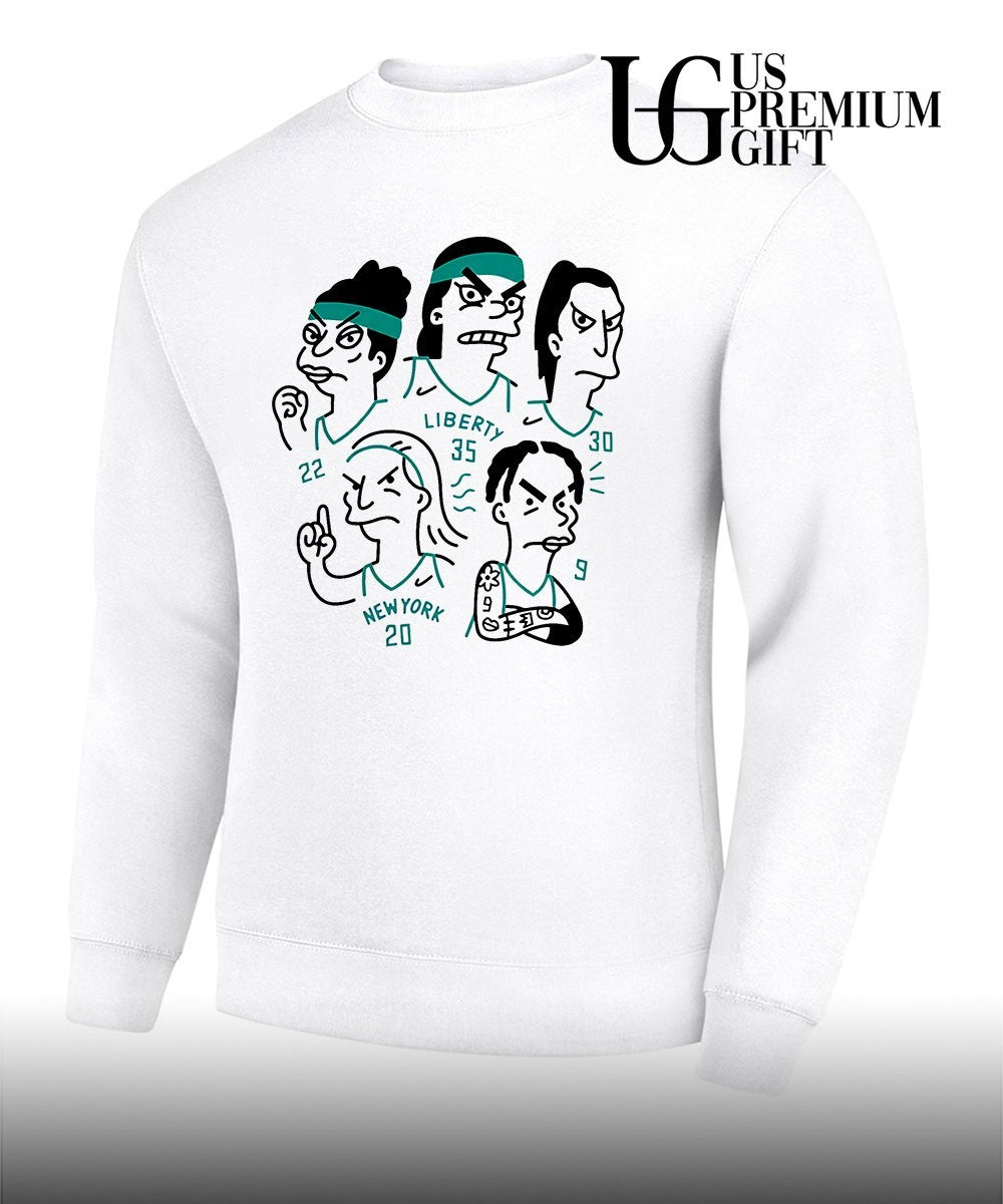 Simpson New York Liberty players cartoon shirt Unisex
