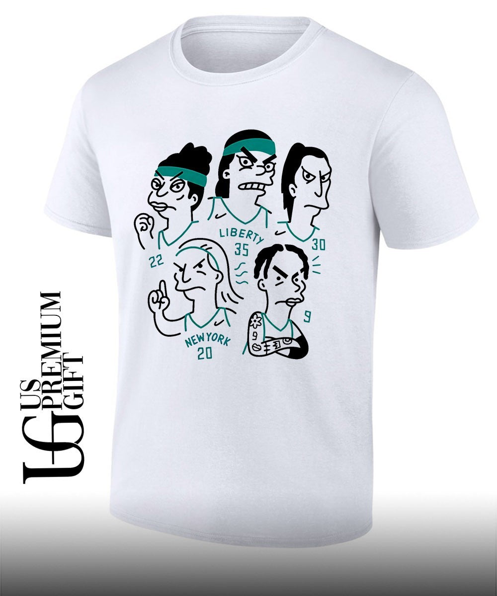 Simpson New York Liberty players cartoon shirt Unisex