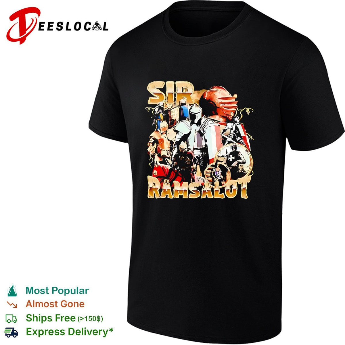 Sir Ramsalot Medieval Knight Warrior Funny Ram shirt Unisex