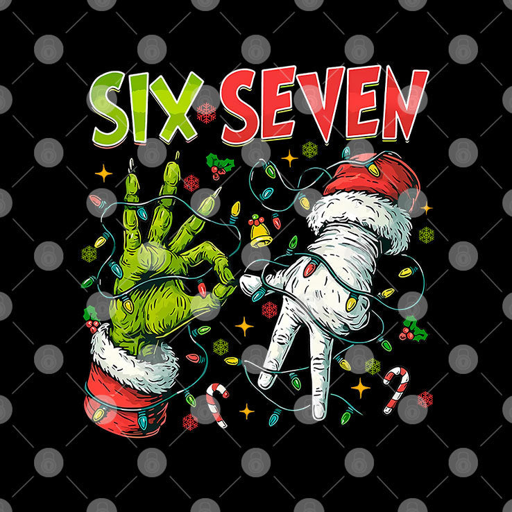 Six Seven 67 Meme Christmas T Shirt Unisex