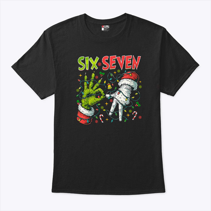 Six Seven 67 Meme Christmas T Shirt Unisex
