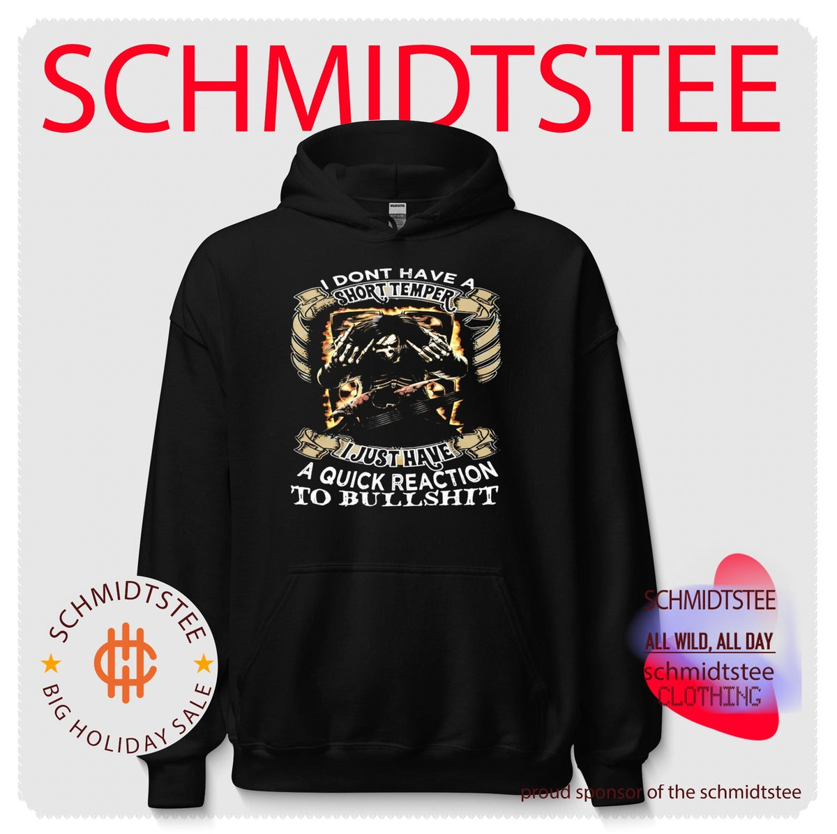 Skeleton I don’t have a short temper I just have a quick reaction to bullshit shirt Unisex