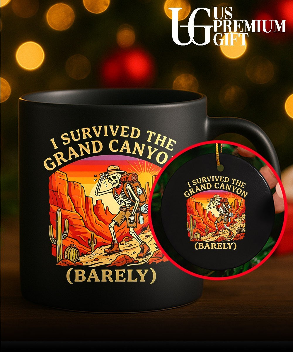 Skeleton I survived the Grand Canyon Barely shirt Unisex