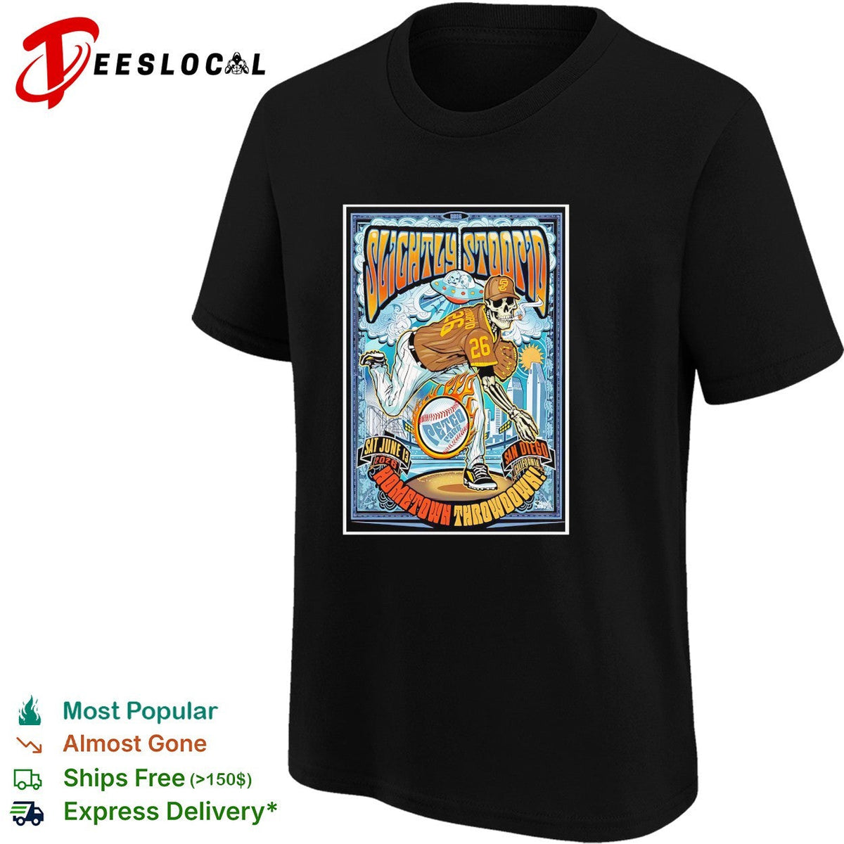 Skeleton basketball player Hometown Throwdown San Diego concert framed poster art shirt Unisex