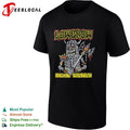 Skeleton holding axe lowbrow screen printing shirt Unisex