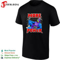 Skeleton musclar wearing purple more power gym bro shirt Unisex
