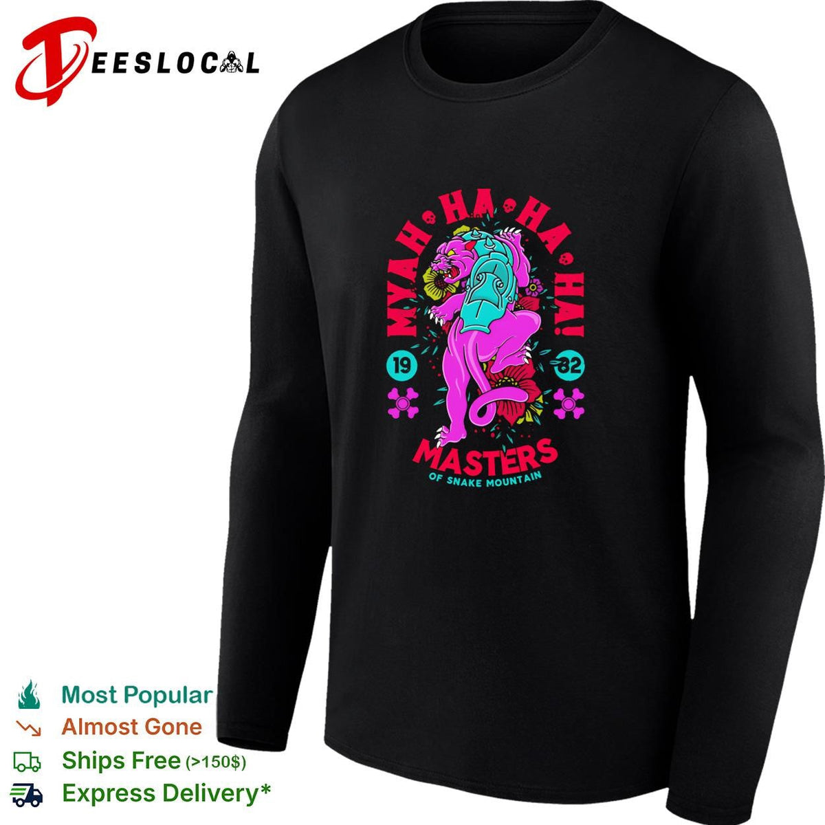 Skeletor Myah Ha Ha Masters of Snake Mountain 1982 villain shirt Unisex