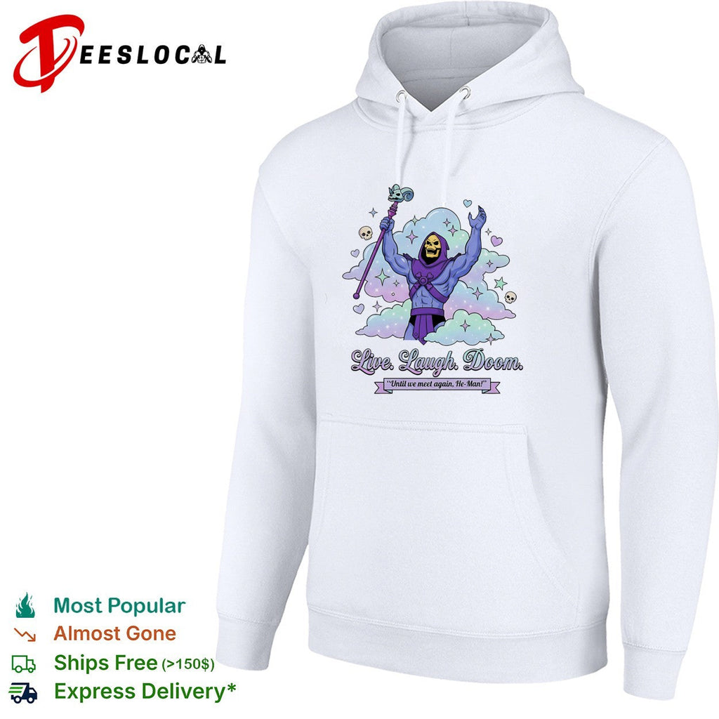 Skeletor raising staff live laugh doom He Man shirt Unisex