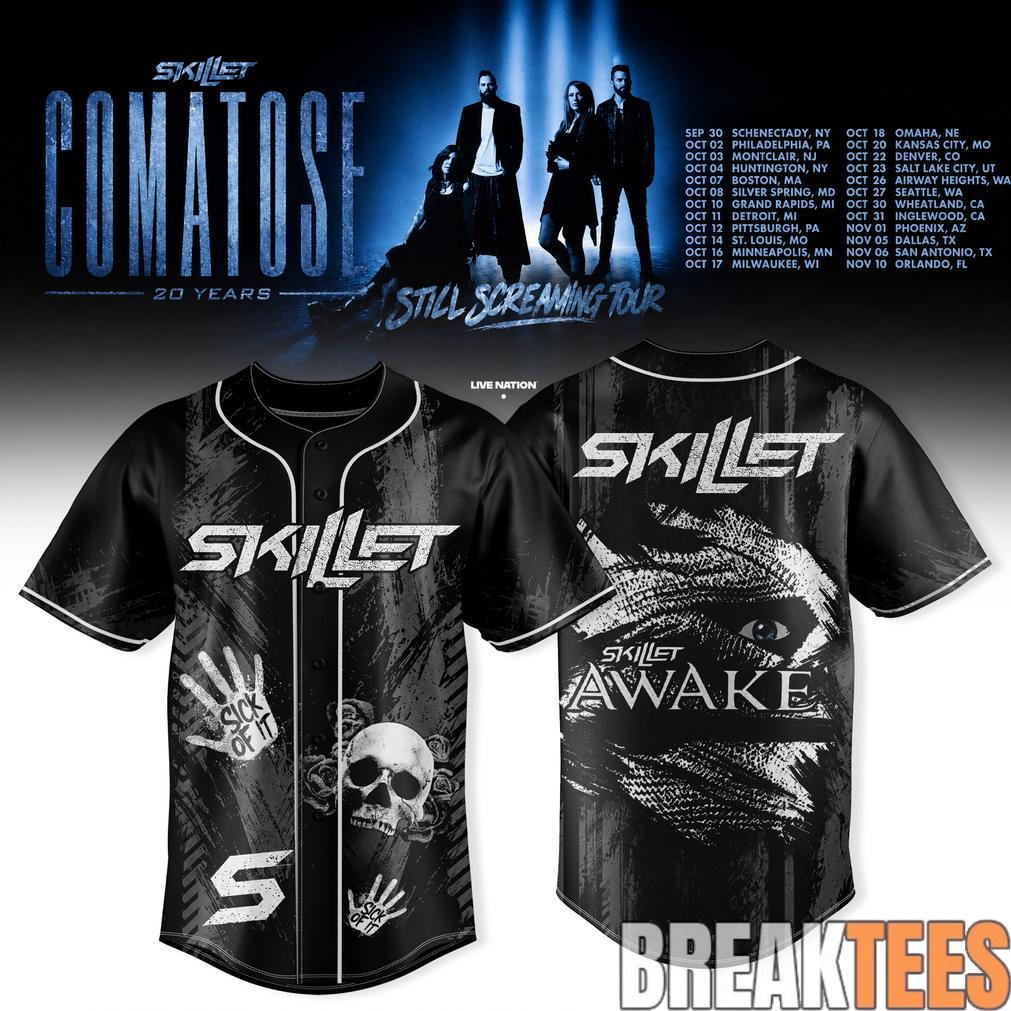 Skillet “Comatose 20 Years“ Special Baseball Jersey Unisex