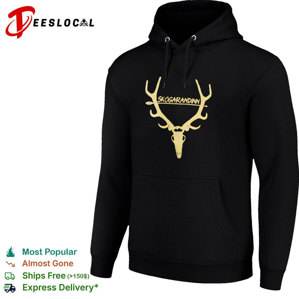 Skogarandinn Deer Antler Skull Mythology Folklore Minimalist Forest Spirit shirt Unisex