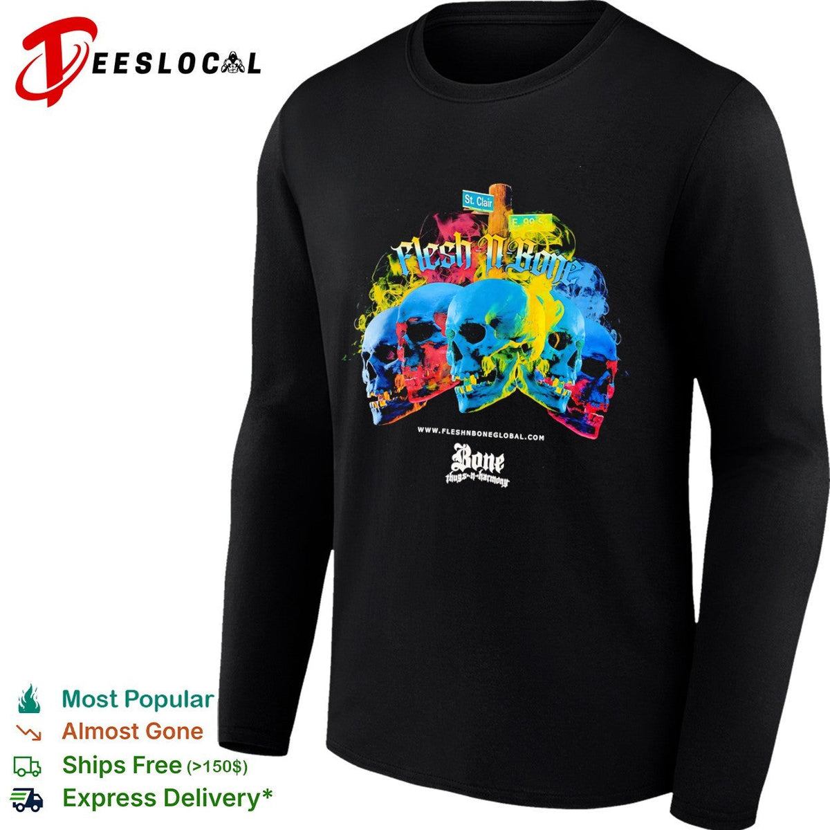 Skull Flesh N Bone St Clair E 99 St Bone Thugs N Harmony shirt Unisex