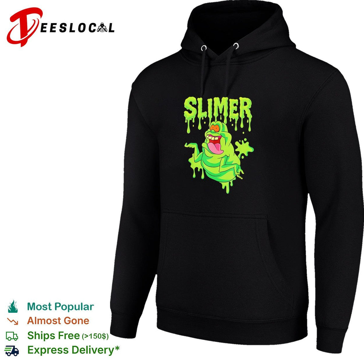 Slimer Ghostbusters Character Logo Slime Dripping Green Ectoplasm Graphic shirt Unisex