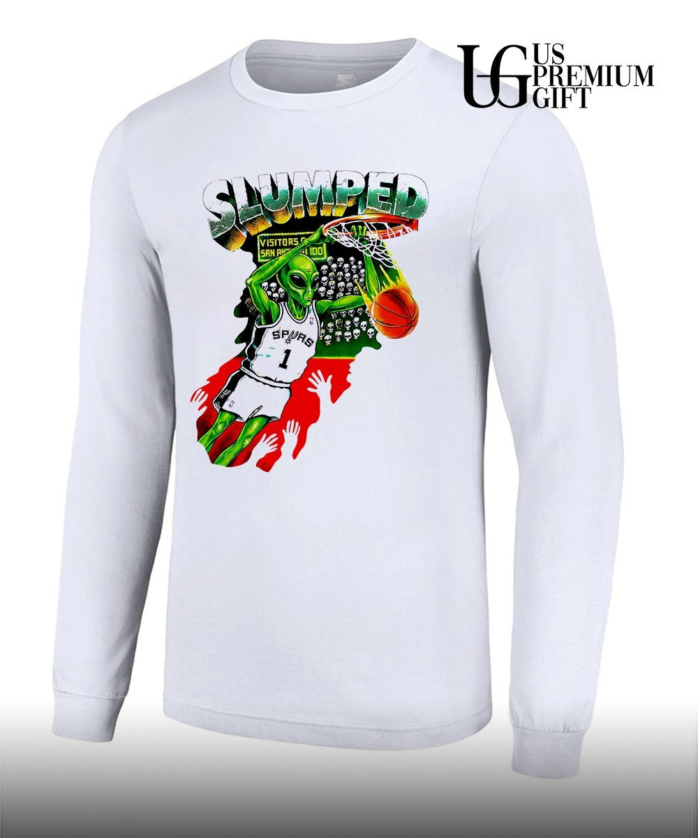 Slumped Alien Victor Wembanyama San Antonio Spurs NBA 2026 Basketball shirt Unisex