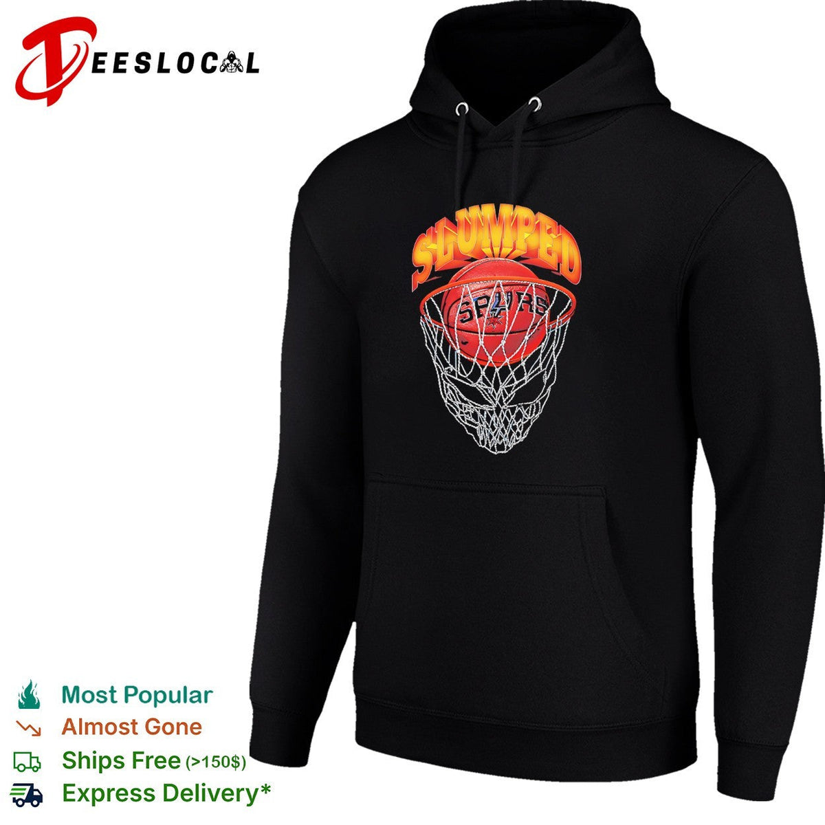 Slumped San Antonio Spurs Basketball Net Graphic Shirt Unisex