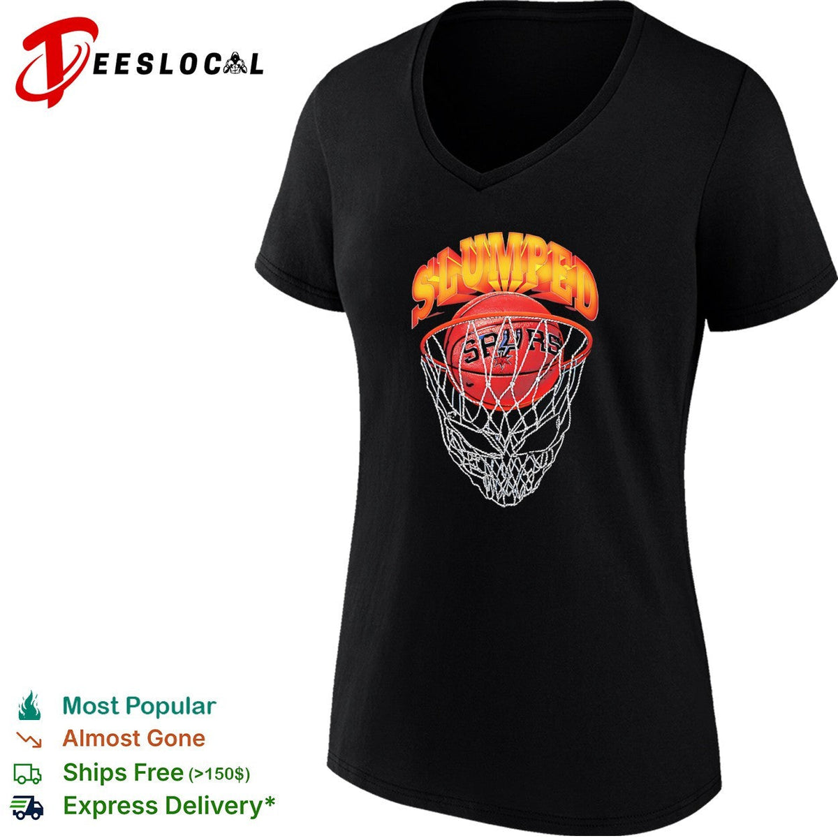 Slumped San Antonio Spurs Basketball Net Graphic Shirt Unisex