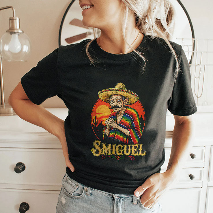 Smiguel Mexican Sombrero Mexican Culture Mashup T Shirt Unisex