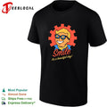 Smile it’s a beautiful day Vault Boy retro gear badge post-apocalyptic art shirt Unisex