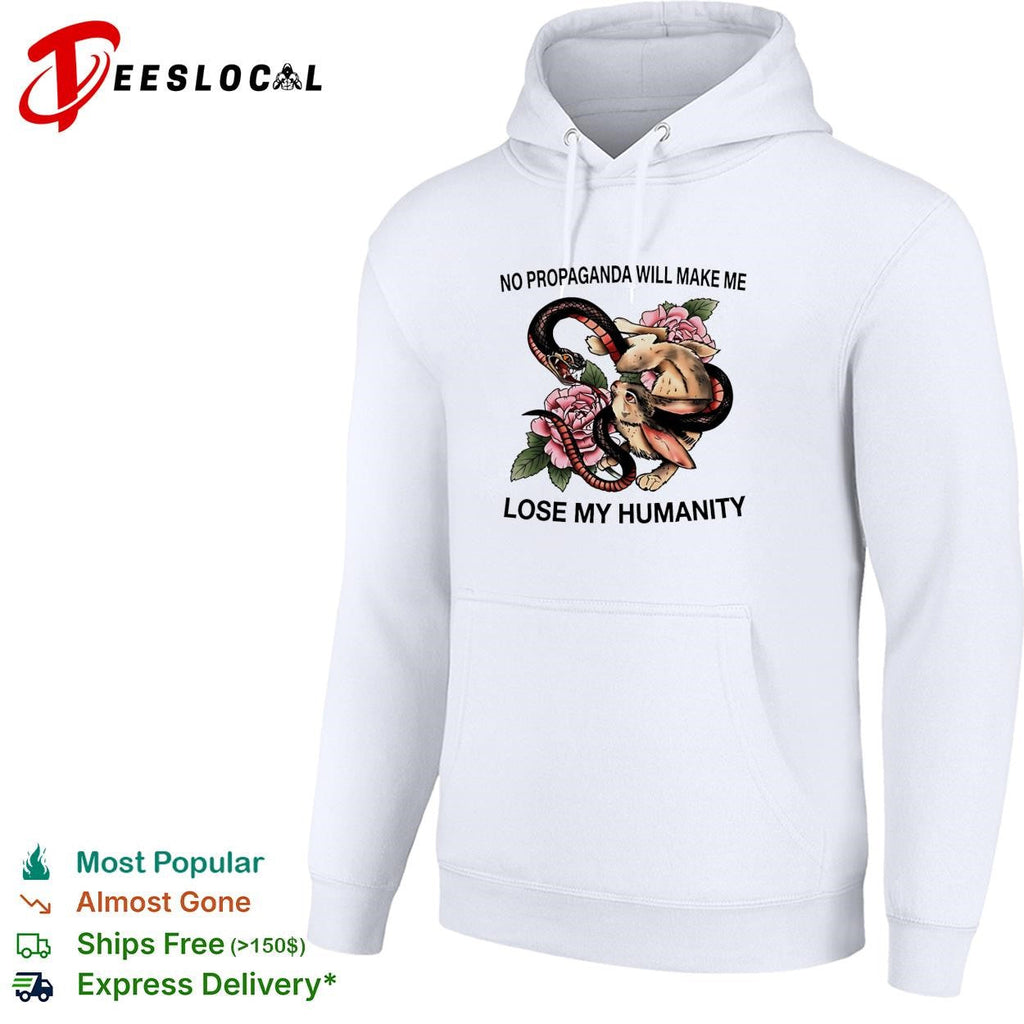 Snake and Rabbit no propaganda will make me lose my humanity shirt Unisex