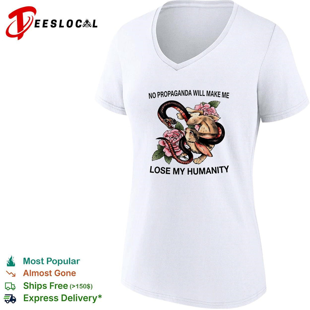 Snake and Rabbit no propaganda will make me lose my humanity shirt Unisex