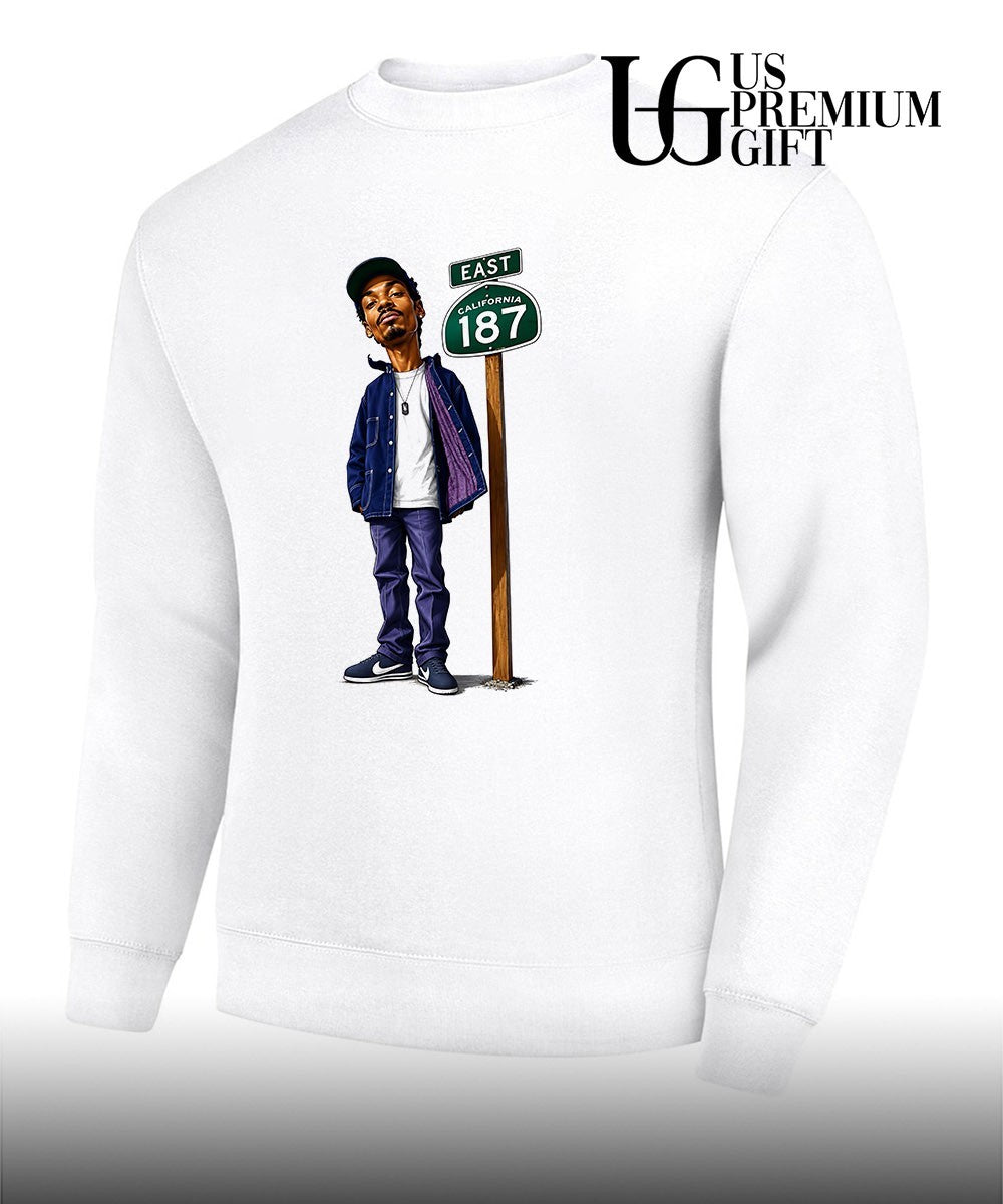Snoop Dogg California 187 East Street Sign caricature shirt Unisex