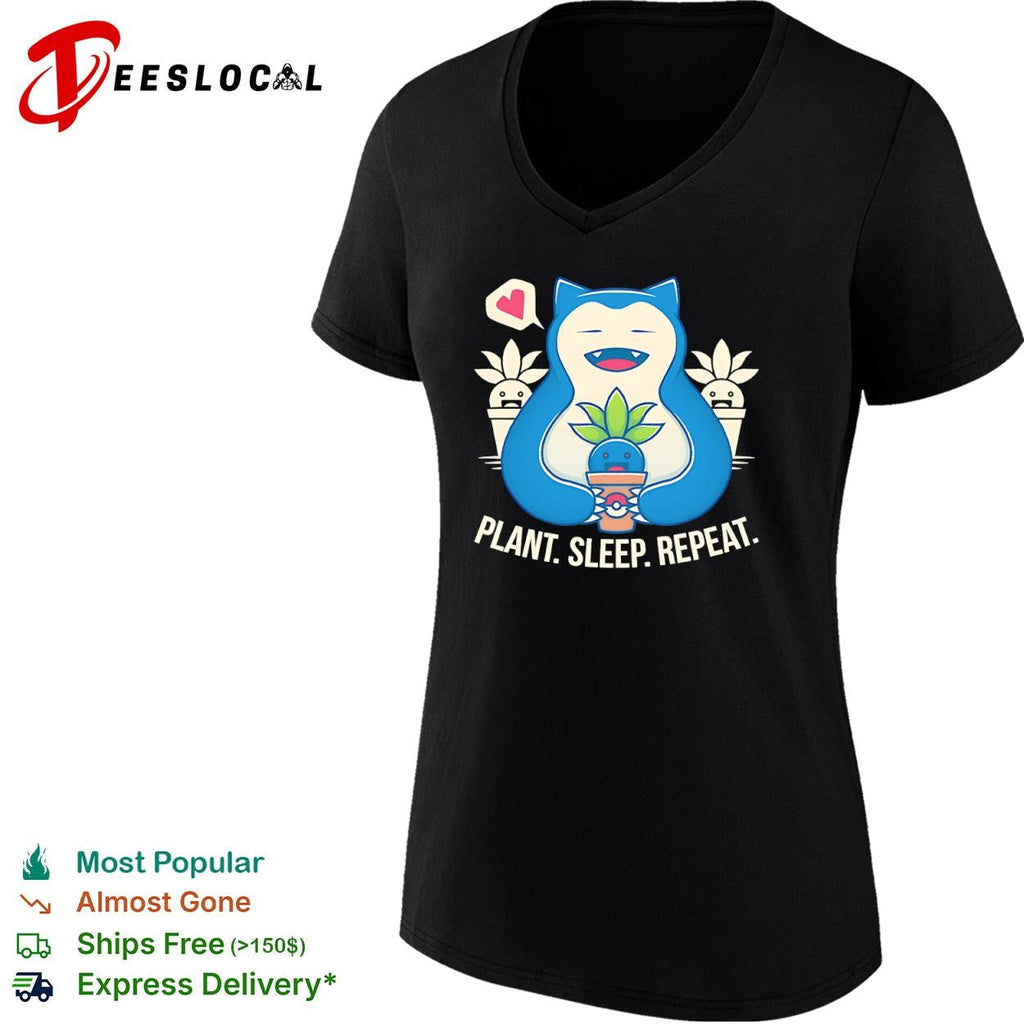 Snorlax plant sleep repeat shirt Unisex