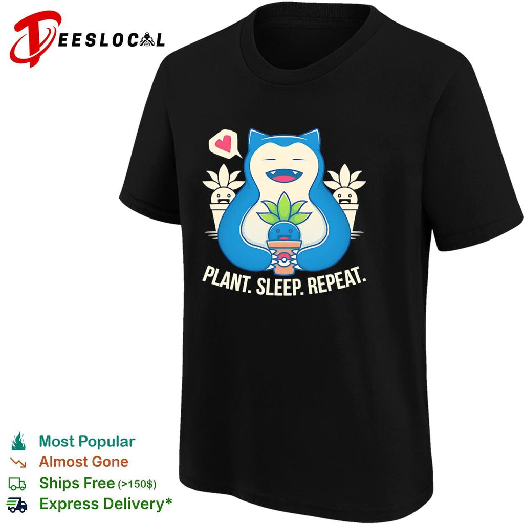Snorlax plant sleep repeat shirt Unisex