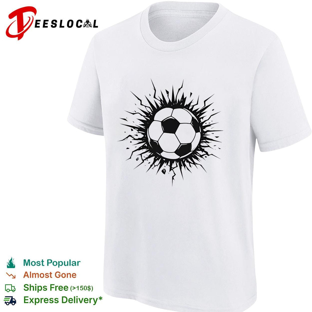 Soccer ball explosion burst bold art shirt Unisex
