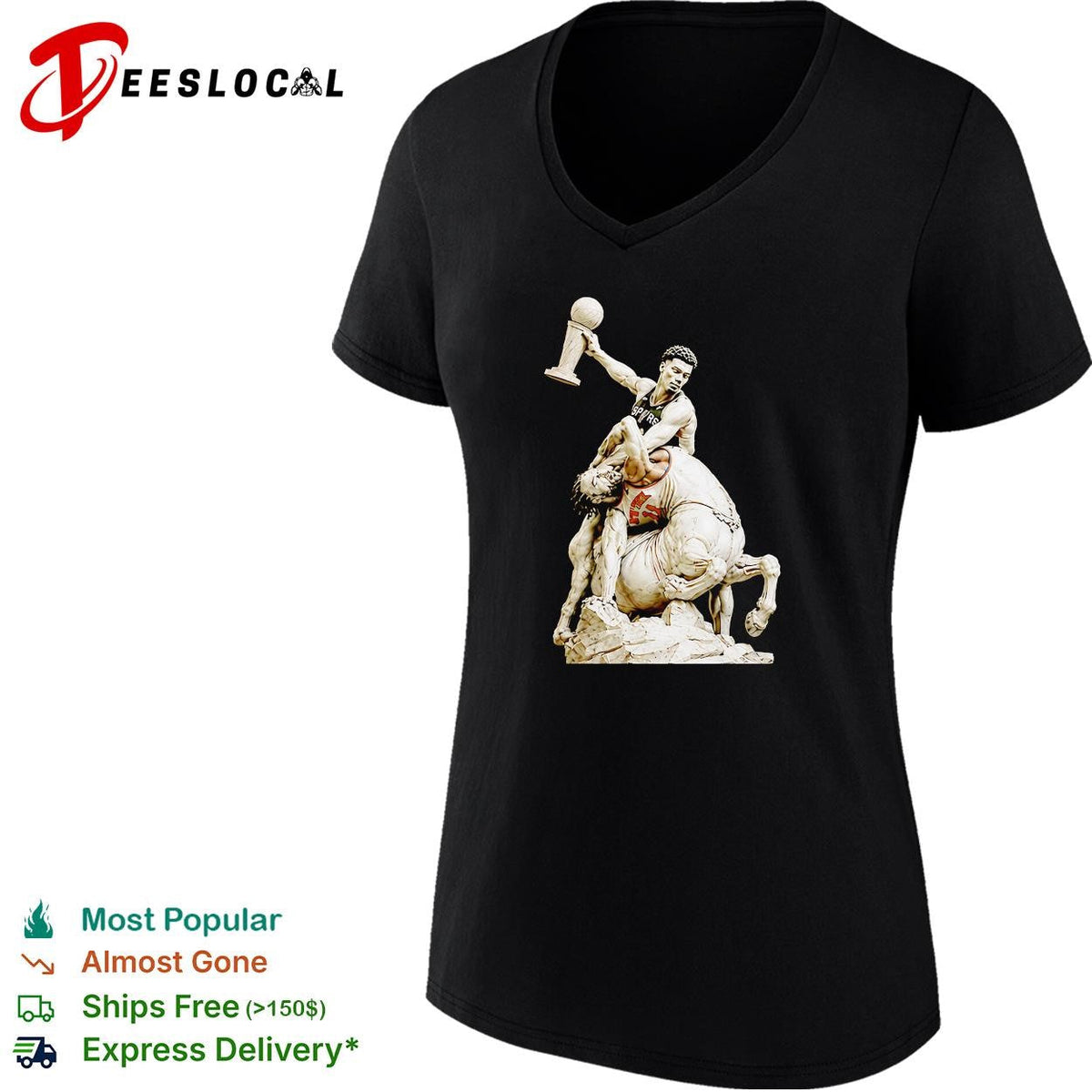 Soccer champion World Cup trophy marble centaur classical sculpture art dark shirt Unisex