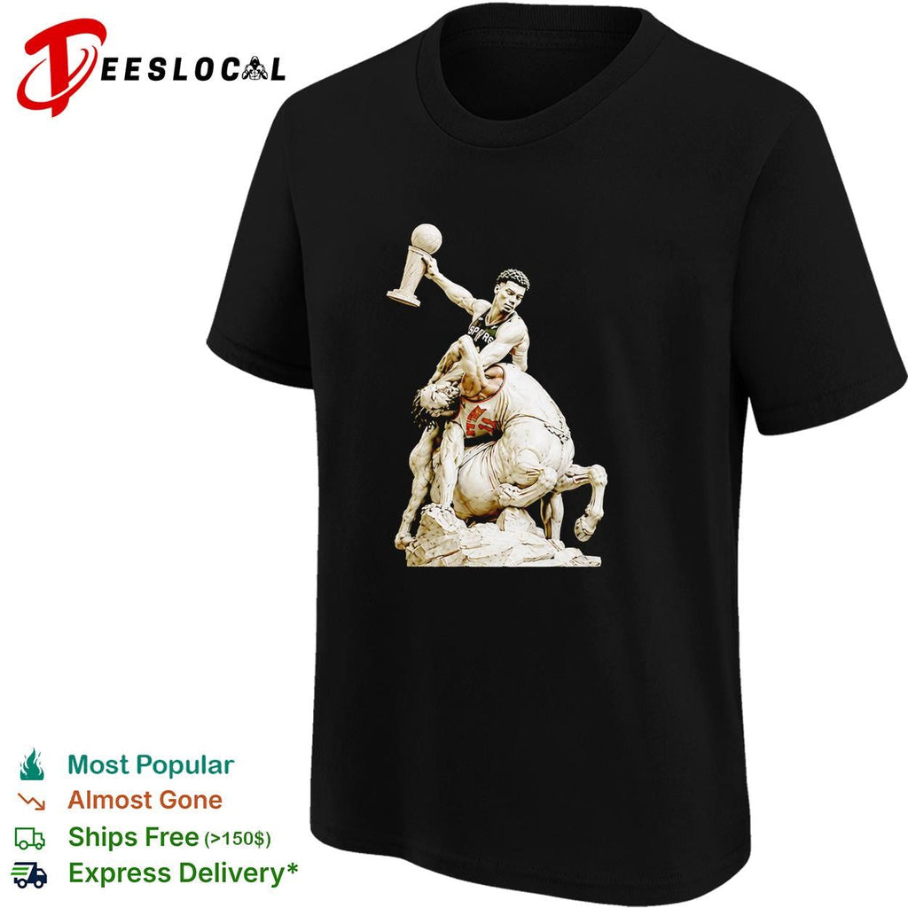 Soccer champion World Cup trophy marble centaur classical sculpture art dark shirt Unisex